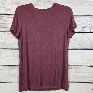 Maurices 24/7 Slub Knit Short Sleeve Tee Mauve Size M